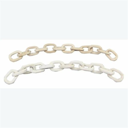 YOUNGS Wood Chain Tabletop Decor, Assorted Color - 2 Piece 11550